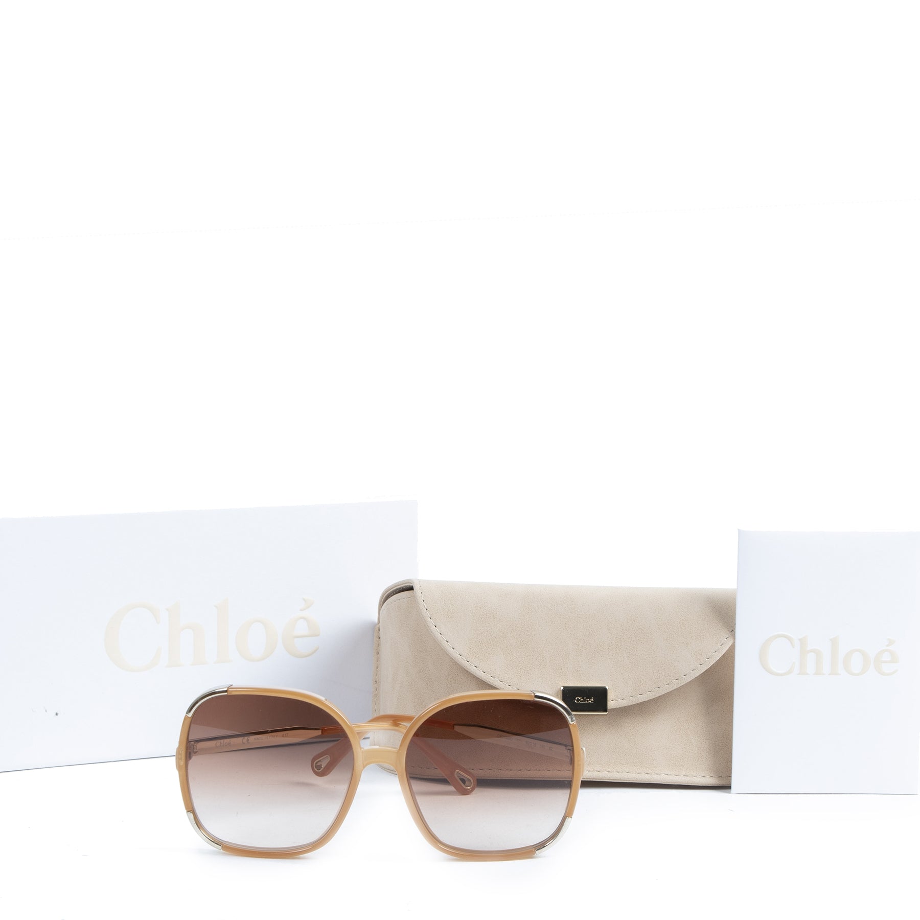 Chloé Beige Myrte Square Sunglasses kopen en verkopen aan de beste prijs