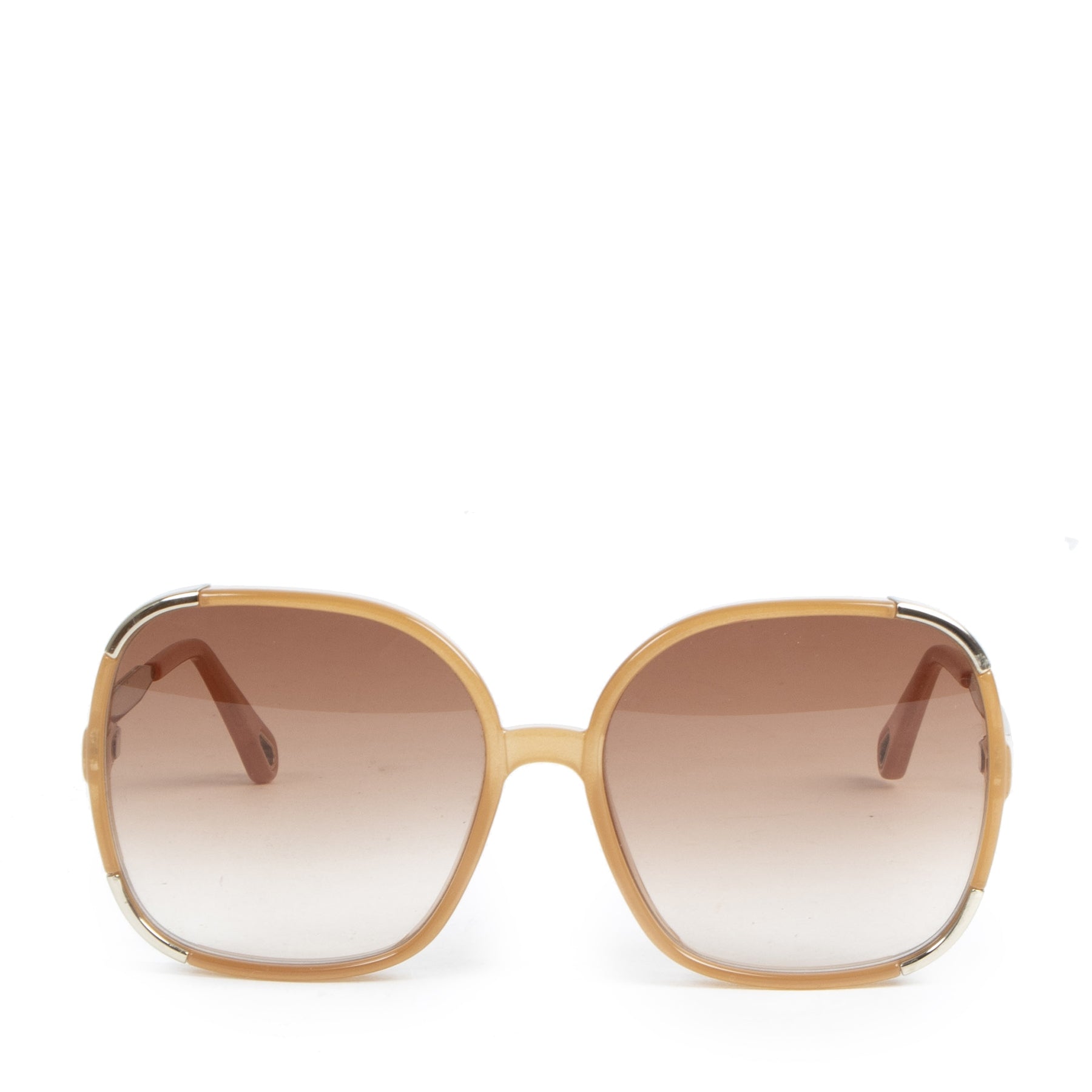 Chloé Beige Myrte Square Sunglasses