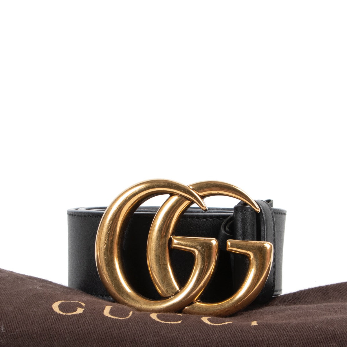 Shop safe online 100% authentic second hand Gucci Black Marmont GG Belt - Size 85 in very good condition at the right price at Labellov in Antwerp.