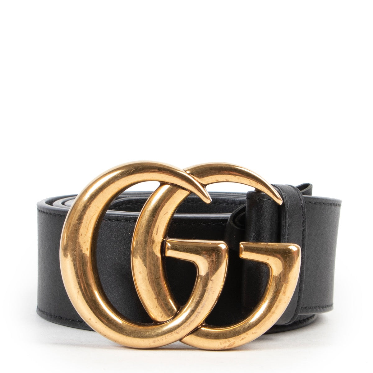 Shop safe online 100% authentic second hand Gucci Black Marmont GG Belt - Size 85 in very good condition at the right price at Labellov in Antwerp.