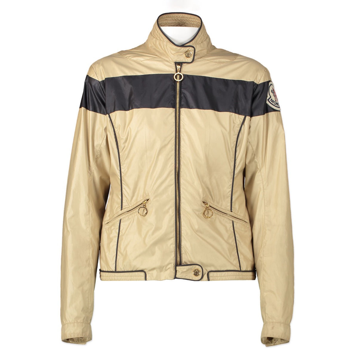 Shop safe online authentic second hand Moncler Beige Raincoat Jacket in Size 1 in very good condition and at the right price at Labellov.Com.