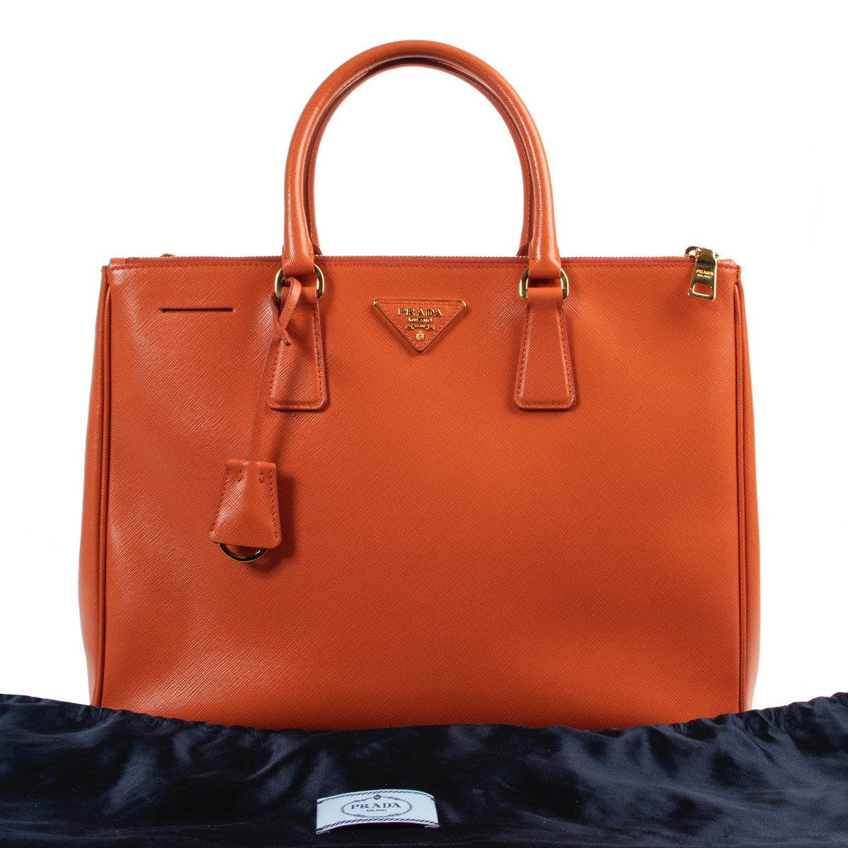 Prada Orange Saffiano Leather Galleria Top handle – Labellov