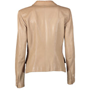 Yves Saint Laurent Taupe Leather Jacket - Size 36 for the best price at Labellov secondhand luxury