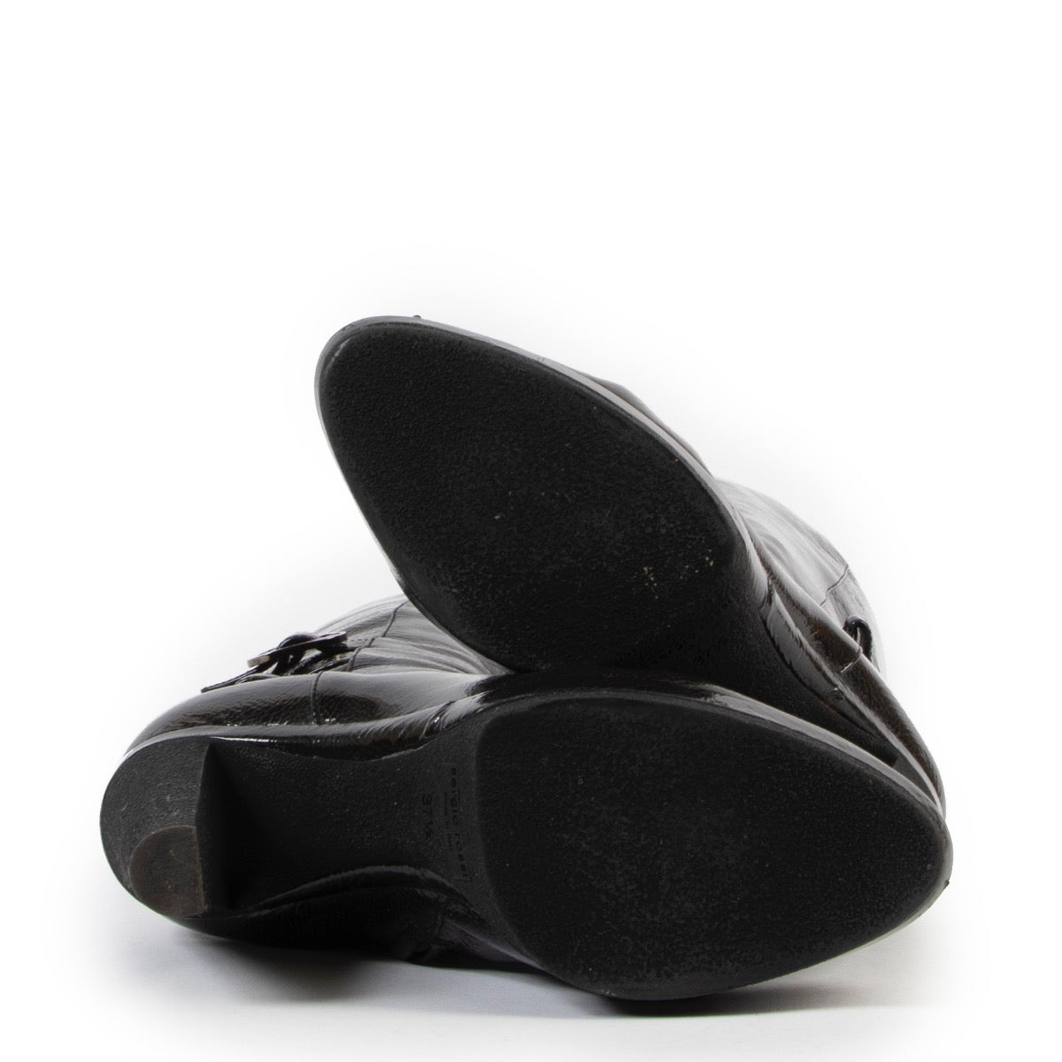 shop and sell second hand authentic Sergio Rossi Black Patent Leather Boots at Labellov for the best price