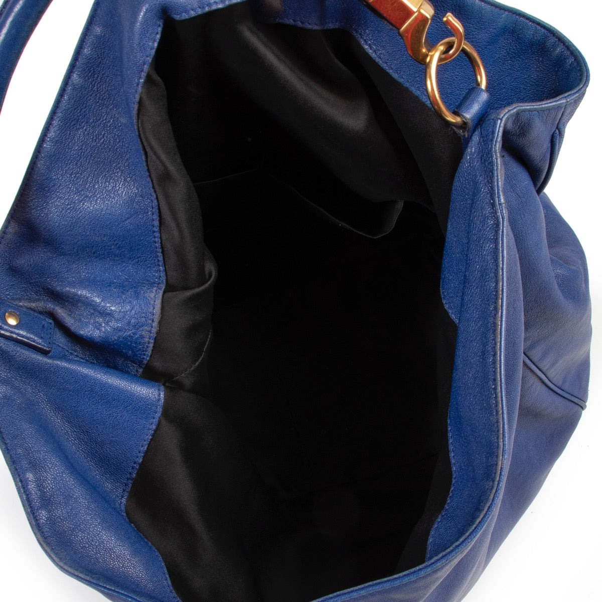 Shop safe online authentic Preloved Yves Saint Laurent bag in blue by Labellov in good condition and at the right price.
