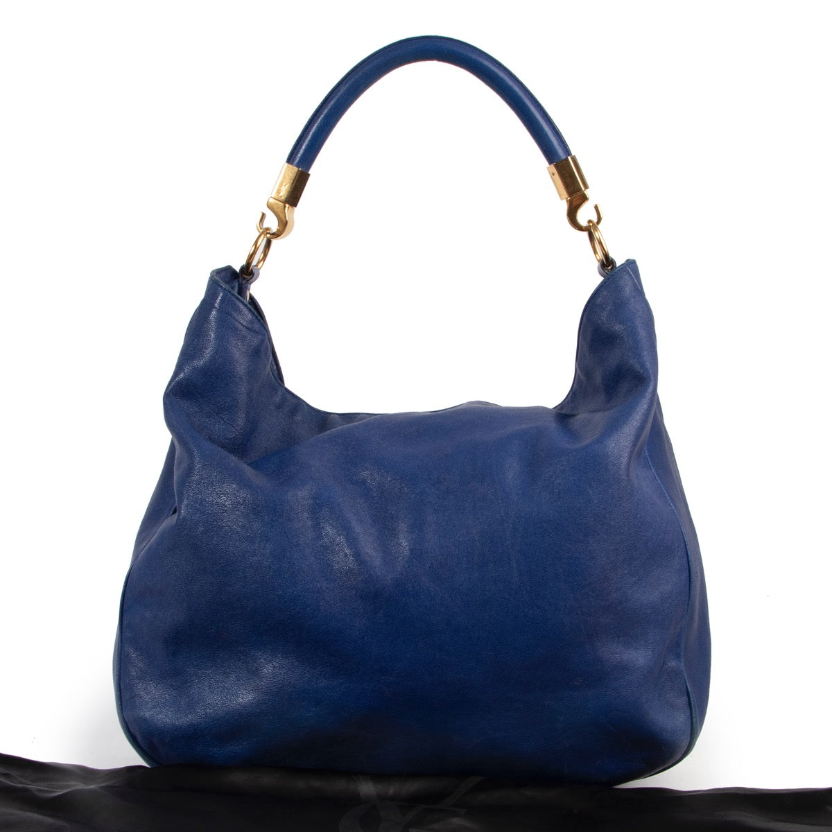 Shop safe online authentic Preloved Yves Saint Laurent bag in blue by Labellov in good condition and at the right price.