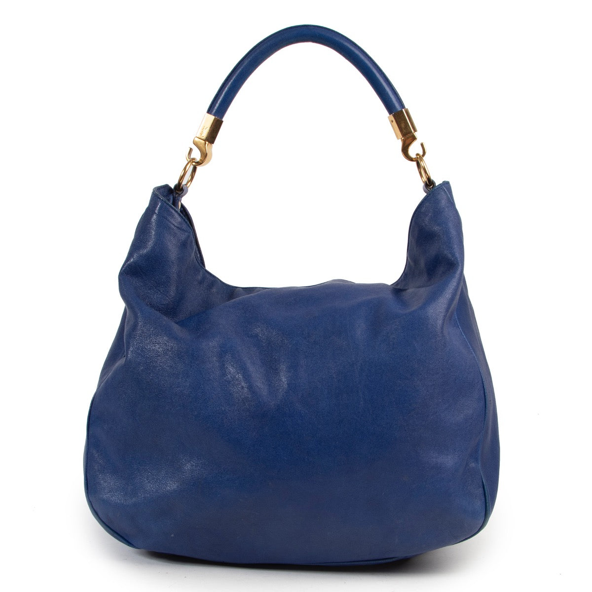Shop safe online authentic Preloved Yves Saint Laurent bag in blue by Labellov in good condition and at the right price.