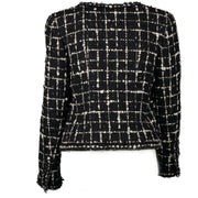 Chanel Suit Black and White Tweed Blazer kopen en verkopen an de beste prijs bij Labellov