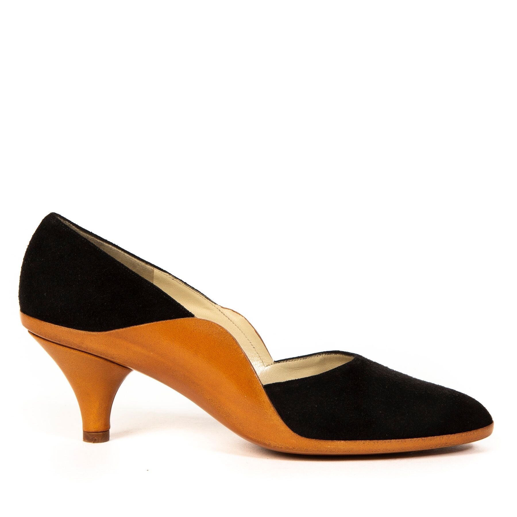Salvatore Ferragamo Black/Brown Pumps - Size 36,5