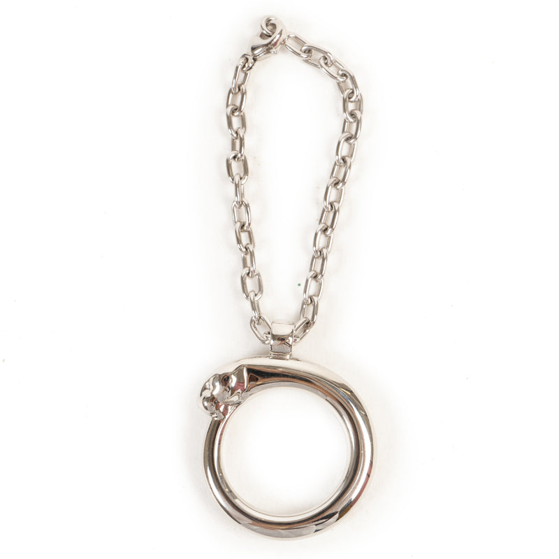 Cartier Silver Metal Jaguar Hoop Key Chain