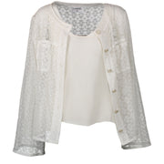 We buy and sell your authentic designer Chanel White Cotton Crochet Vest with Top