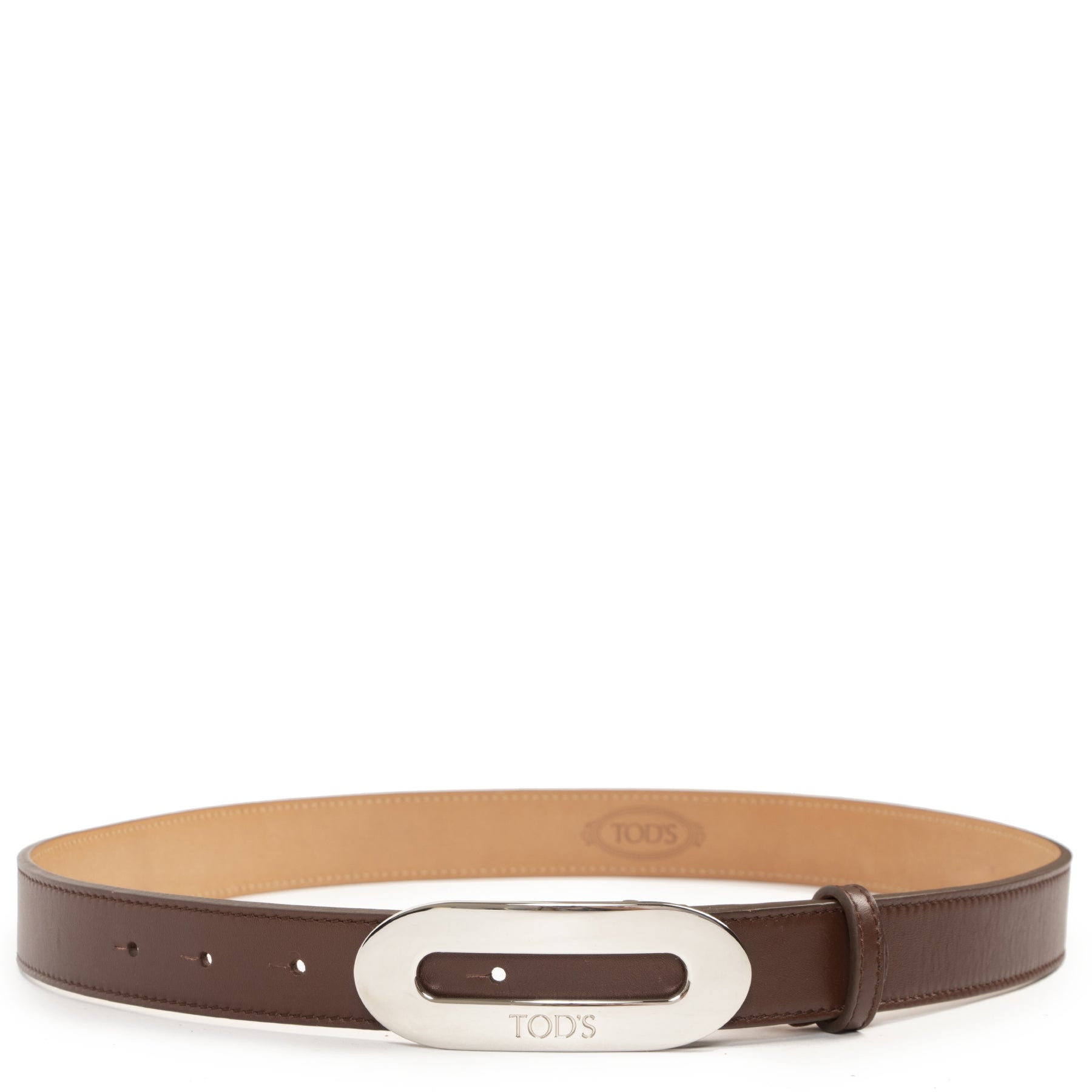 Tod's Brown Leather Belt - size 85 - pour le meilleur prix chez Labellov