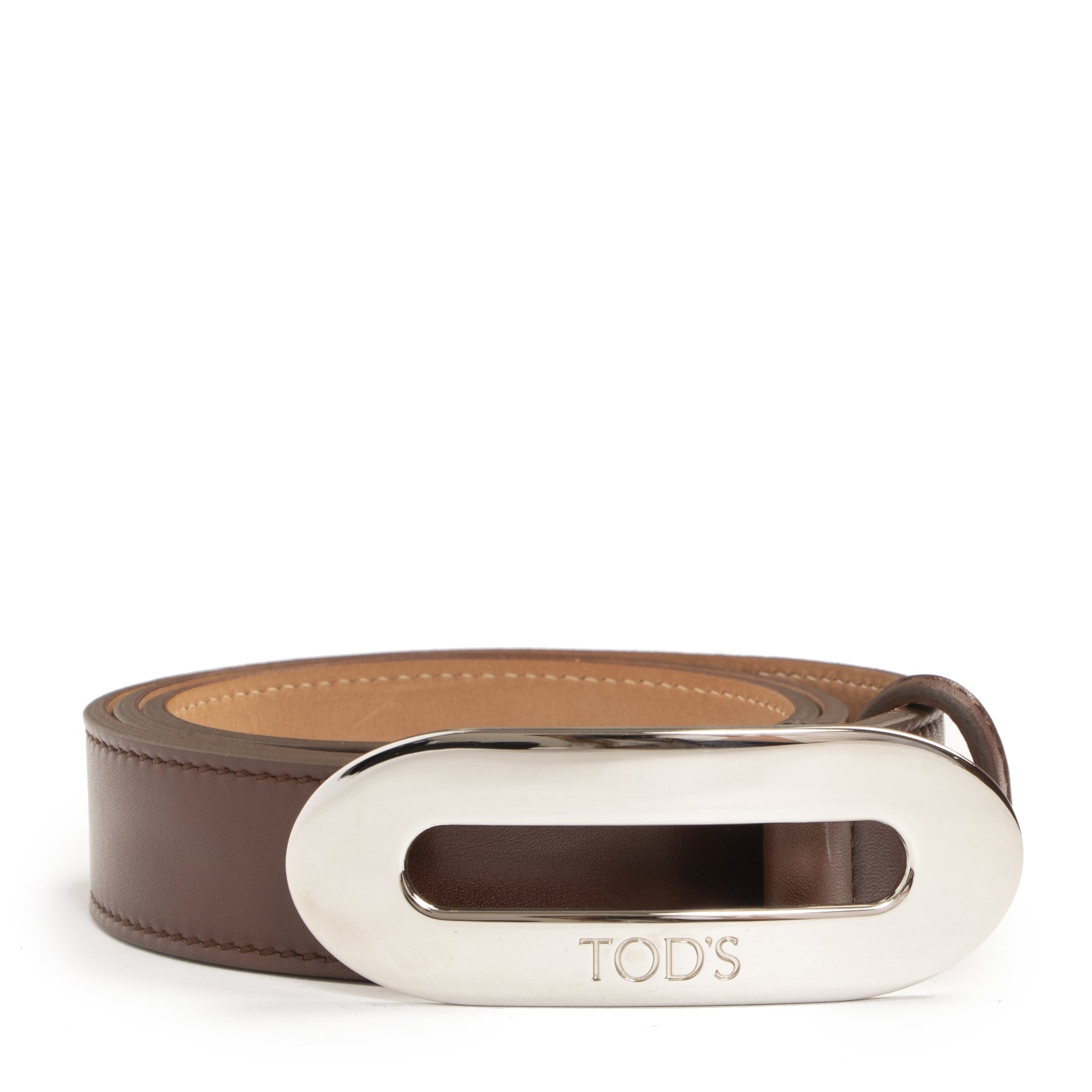 Tod's Brown Leather Belt - size 85 - for the best price Labellov secondhand luxury