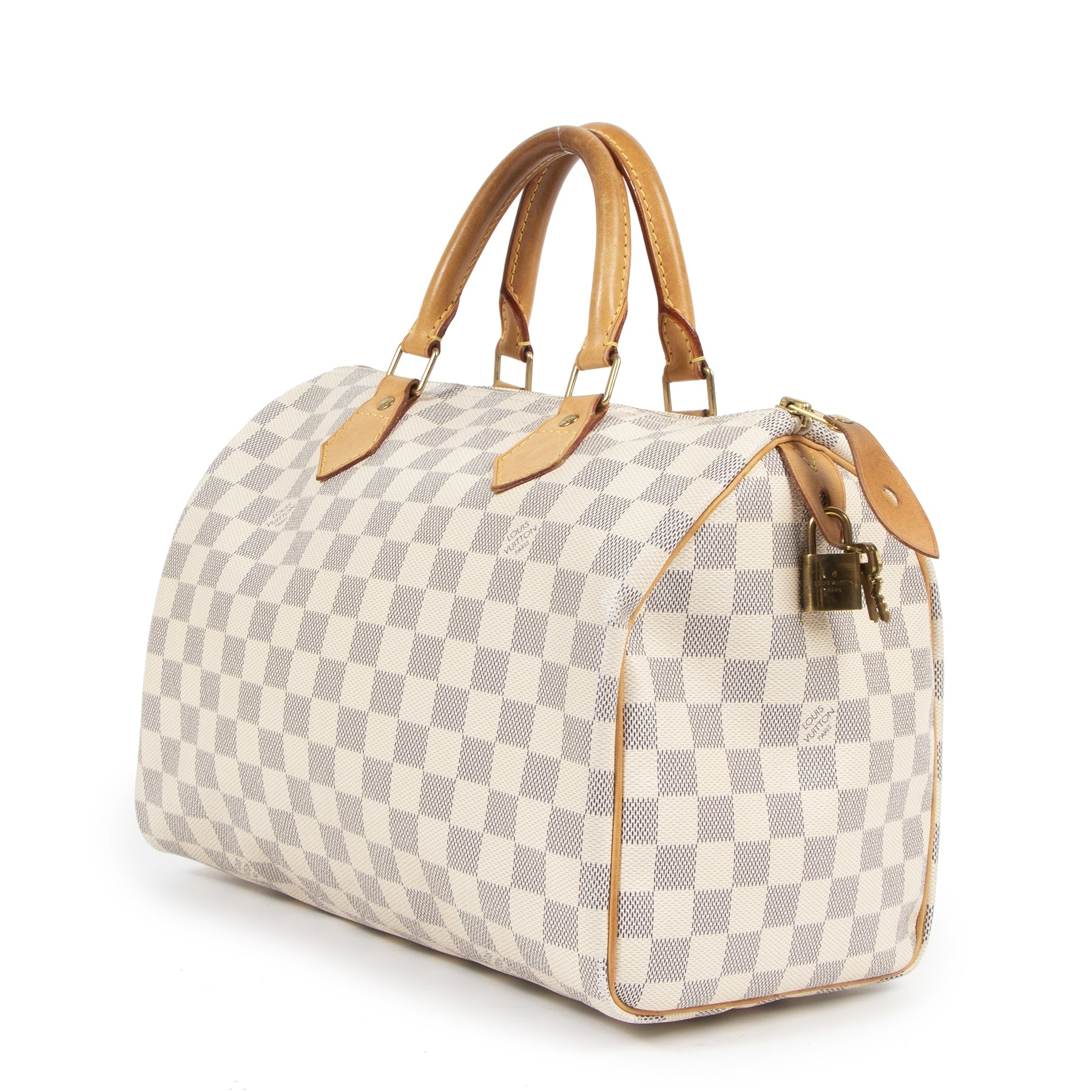 Authentic secondhand Louis Vuitton Damier Azur Speedy 30 Bag designer bags fashion luxury vintage webshop safe secure online shopping