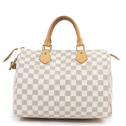 Authentieke Tweedehands Louis Vuitton Damier Azur Speedy 30 Bag juiste prijs veilig online shoppen luxe merken webshop winkelen Antwerpen België mode fashion