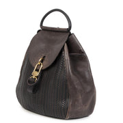 Authentieke tweedehands vintage Delvaux Toile De Cuir Cerceau Backpack koop online webshop LabelLOV