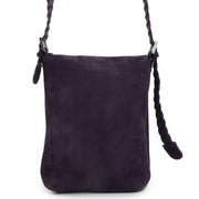 Authentic second-hand vintage Delvaux Purple Nubuck Crossbody Bag buy online webshop LabelLOV
