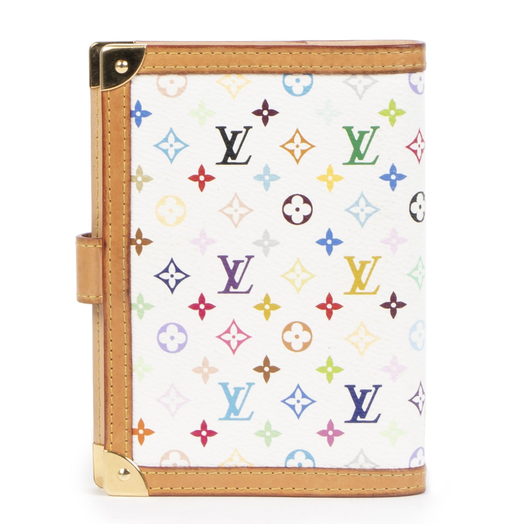 Authentique seconde-main vintage Louis Vuitton White Multicolor Monogram Agenda PM achète en ligne webshop LabelLOV