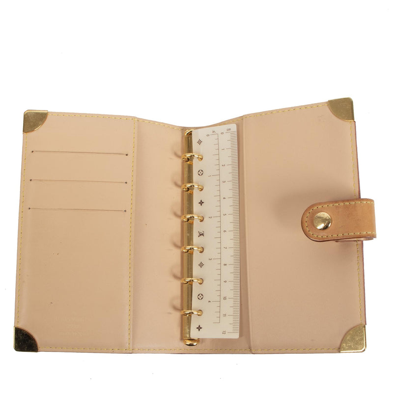 Authentieke tweedehands vintage Louis Vuitton White Multicolor Monogram Agenda PM koop online webshop LabelLOV