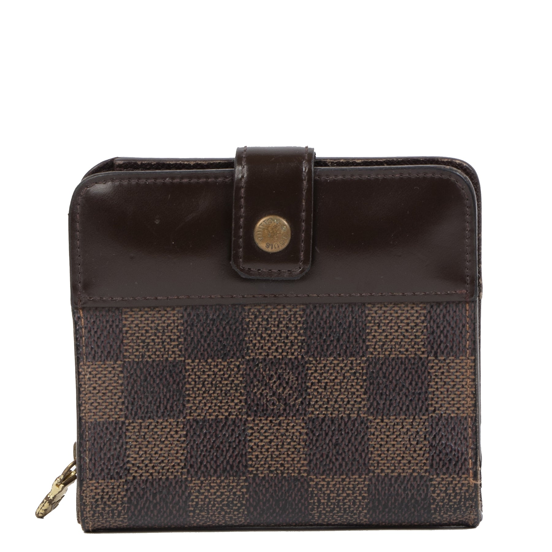 Authentic second-hand vintage Louis Vuitton Damier Ebene Wallet buy online webshop LabelLOV