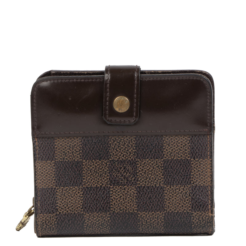 Authentic second-hand vintage Louis Vuitton Damier Ebene Wallet buy online webshop LabelLOV