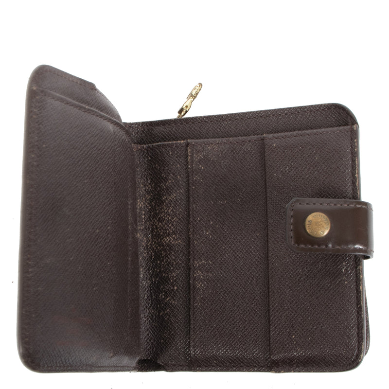 Authentieke tweedehands vintage Louis Vuitton Damier Ebene Wallet koop online webshop LabelLOV