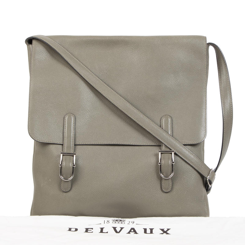 Authentieke tweedehands vintage Delvaux Kot Kot Messenger Bag koop online webshop LabelLOV