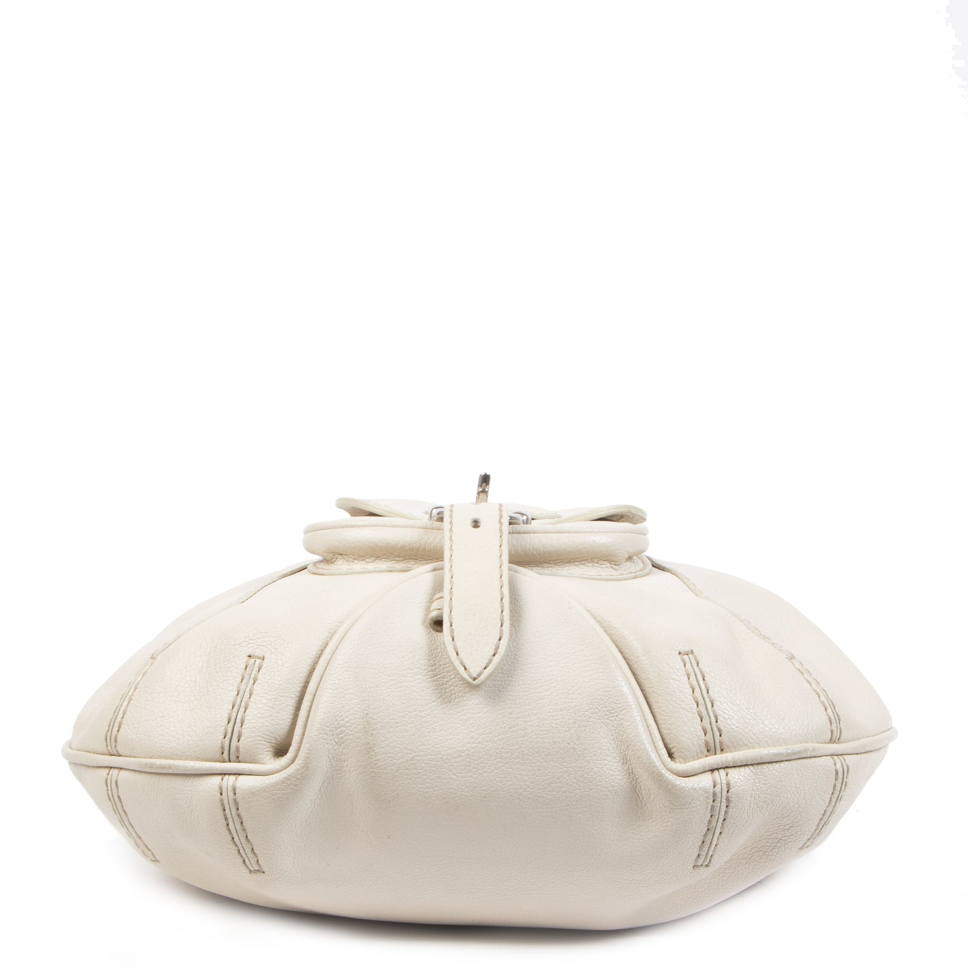 Authentieke tweedehands vintage Tods White Shoulder Bag koop online webshop LabelLOV