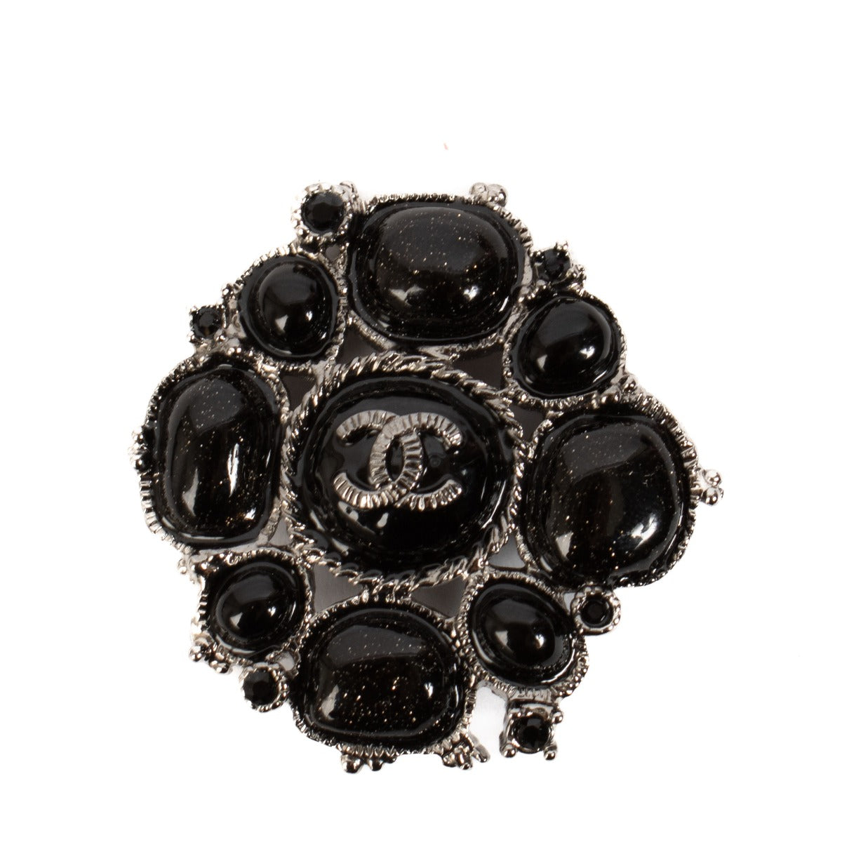 authentic Chanel Black Brooch on Labellov.com
