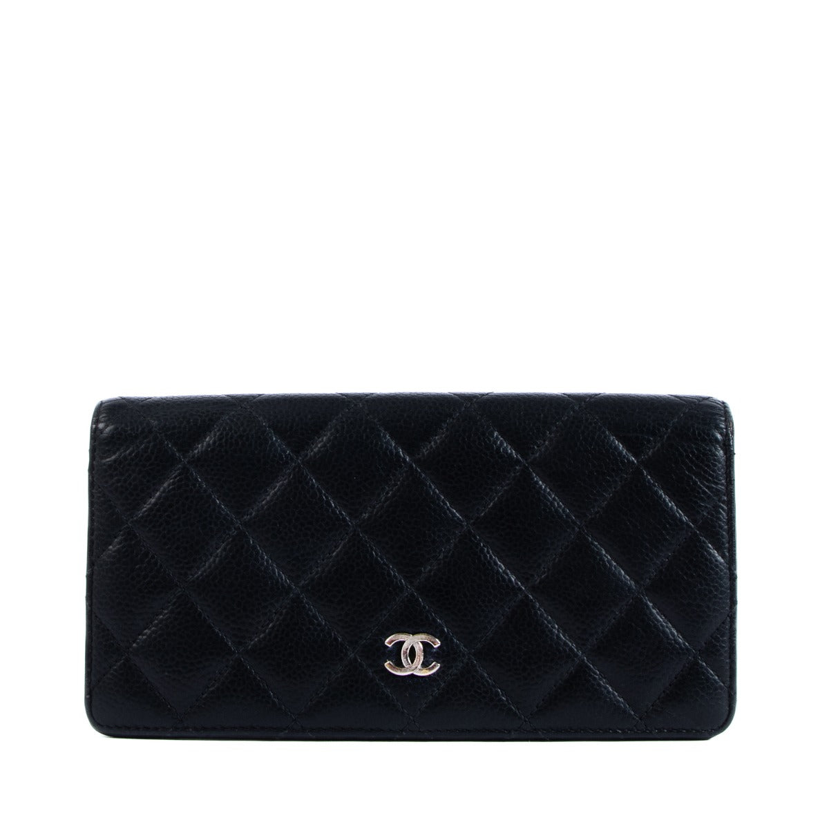 Chanel Black Caviar Classic Flap Wallet