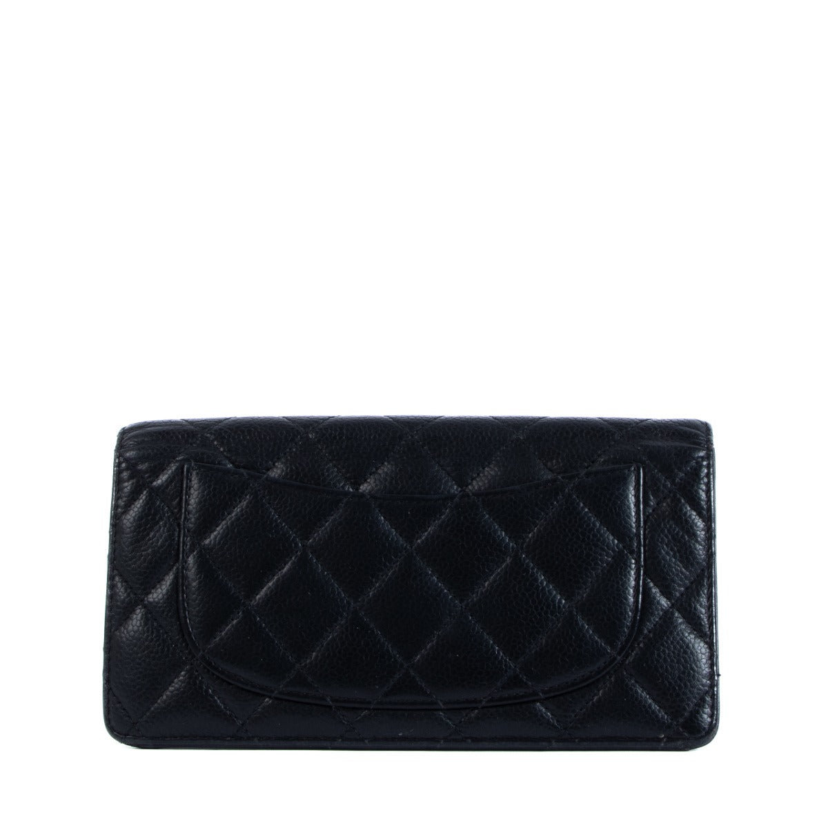 Chanel Black Caviar Classic Flap Wallet