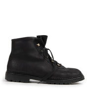Authentieke Tweedehands Chanel Black Nubuck Leather Lace-Up Ankle Boots - Size 39 juiste prijs veilig online shoppen luxe merken webshop winkelen Antwerpen België mode fashion
