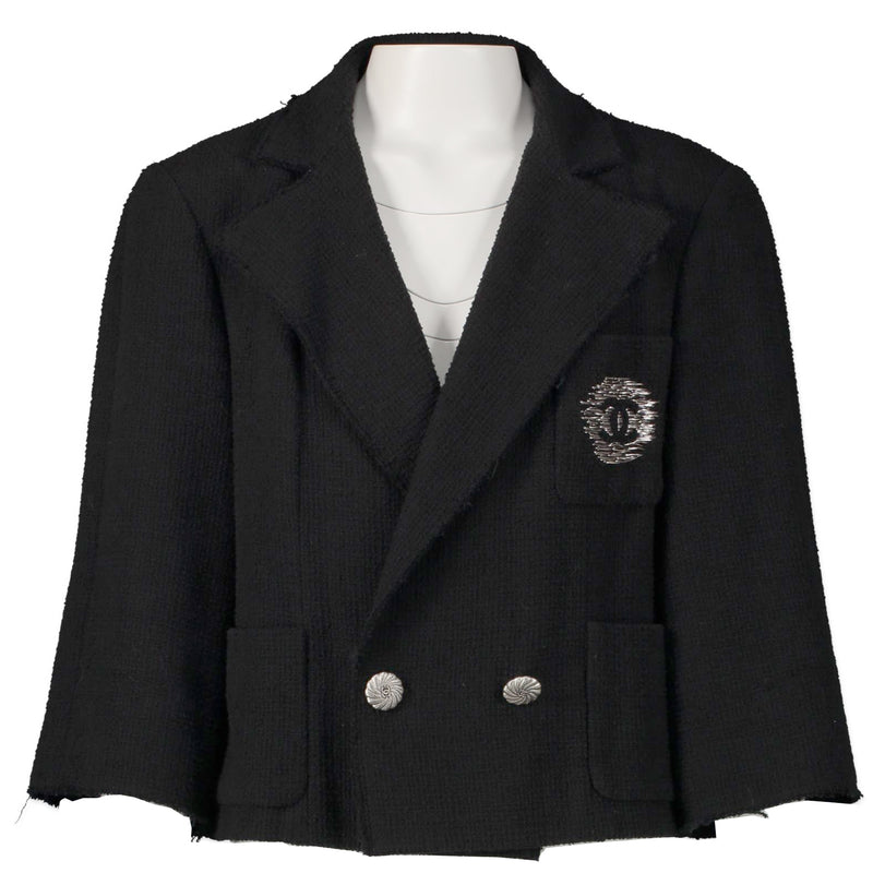 Chanel Black Tweed Jacket - Size FR40 - for the best price at Labellov secondhand luxury