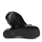 Authentic secondhand Chanel Black CC Logo Platform Sandals - Size 39 designer shoes brands fashion luxury vintage webshop safe secure online shopping
