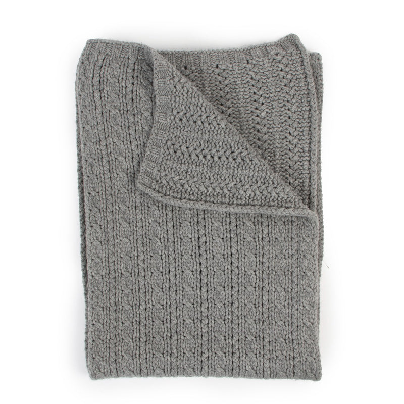 Chanel CC Chain Grey Cashmere Scarf