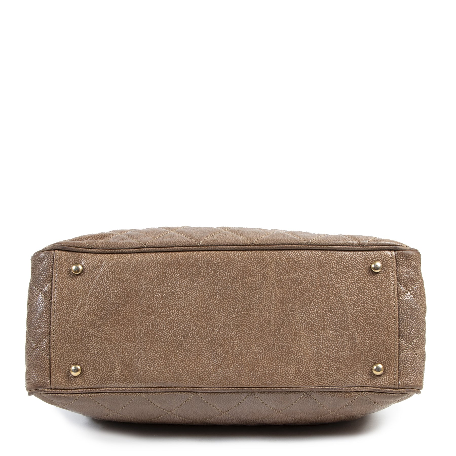 Authentic secondhand Chanel Taupe Top Handle Bag designer bags fashion luxury vintage webshop safe secure online shopping