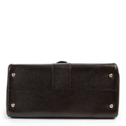 Authentic secondhand Delvaux Dark Brown Brillant MM Bag designer bags fashion luxury vintage webshop safe secure online shopping