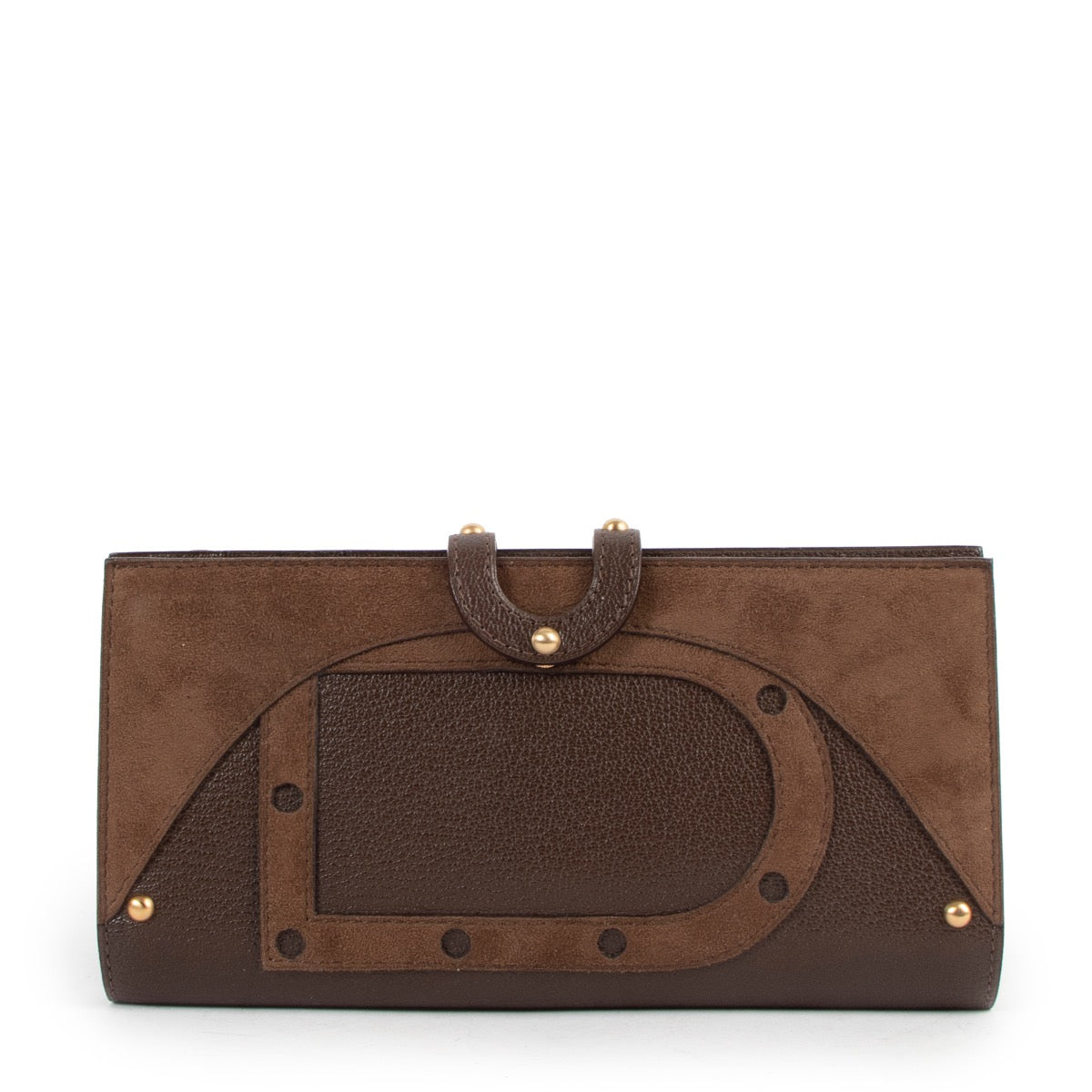 Shop safe online at Labellov in Antwerp this 100% authentic second hand Delvaux Brown Nubuck Wallet