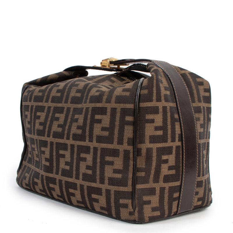 Shop safe online at Labellov in Antwerp this 100% authentic second hand Fendi Monogram Canvas Make-up Pouch