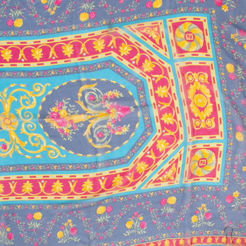 Original 2nd hand Fendi Multicolor Silk Scarf on Labellov website for sale with designer items and accessories