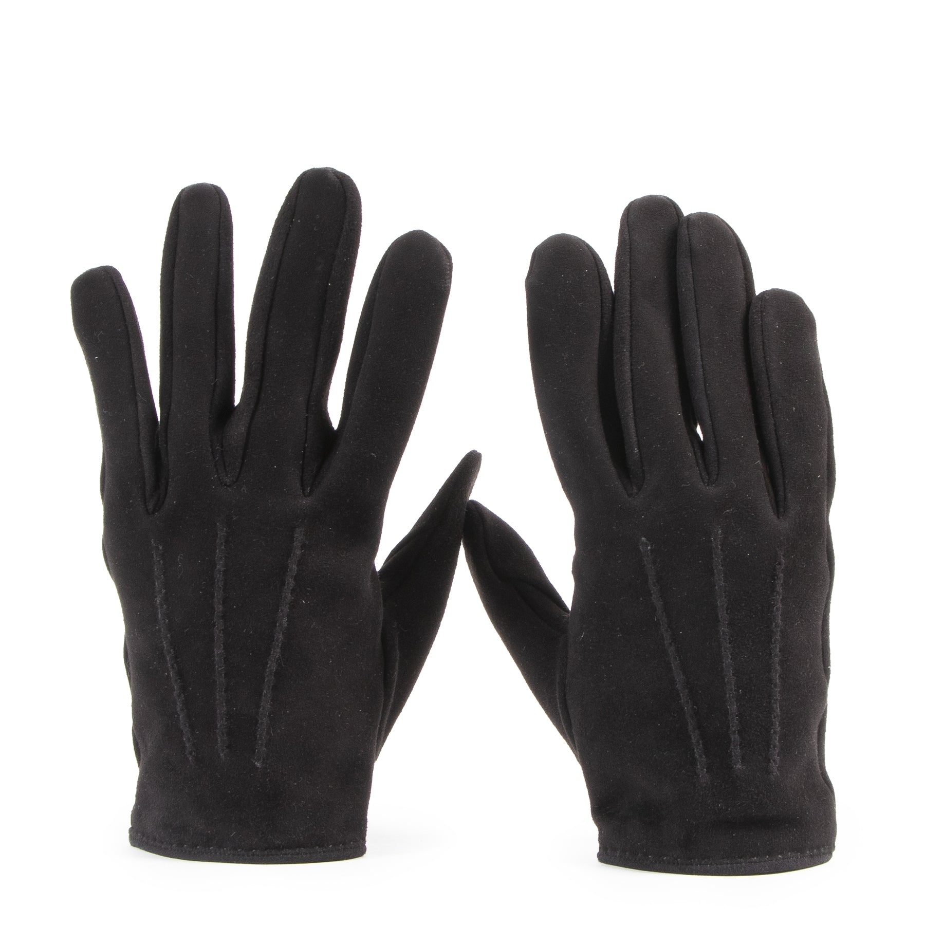 Authentieke Tweedehands Hermès Black Suede Gloves juiste prijs veilig online shoppen luxe merken webshop winkelen Antwerpen België mode fashion