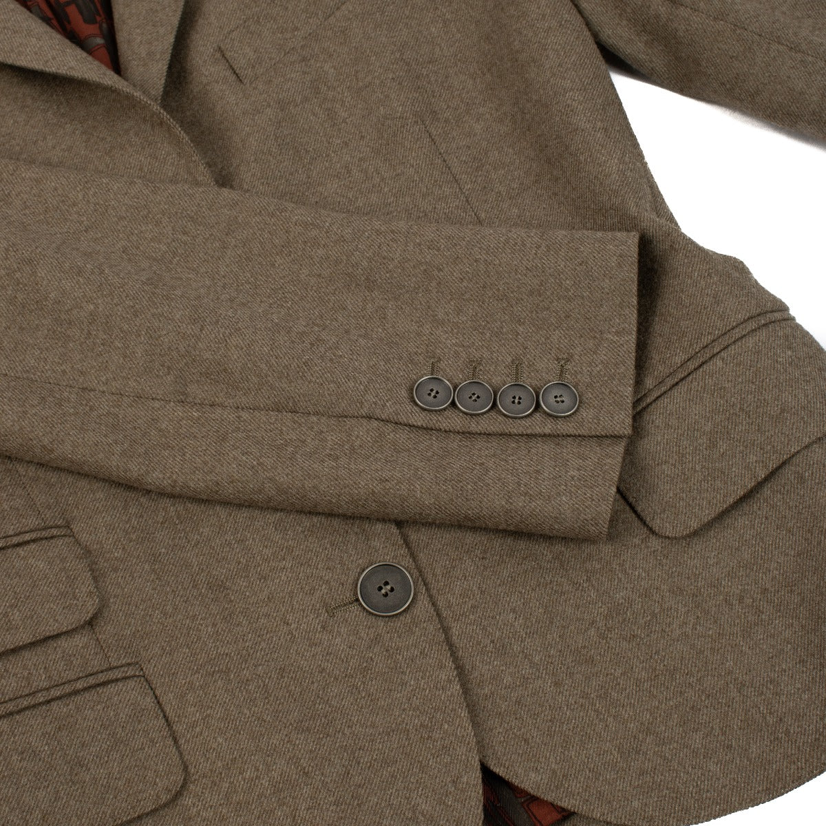Hermès Taupe Wool Blazer Jacket - Size FR38