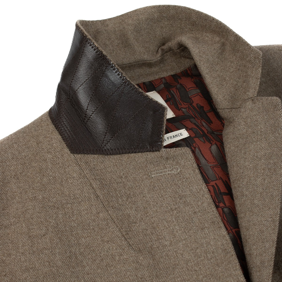 Hermès Taupe Wool Blazer Jacket - Size FR38