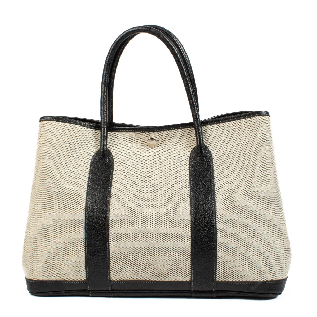 Hermès Garden Party 36 Ecru/Black Toile H/Buffalo PHW