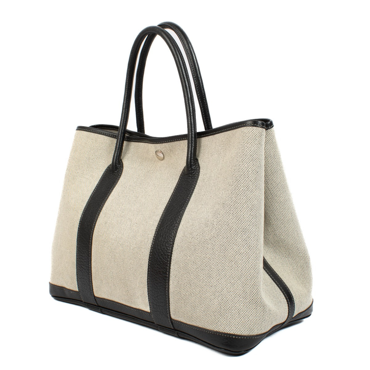 Hermès Garden Party 36 Ecru/Black Toile H/Buffalo PHW