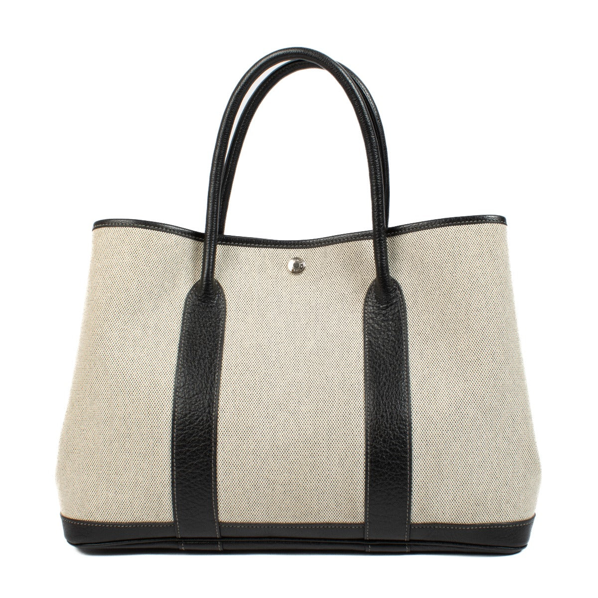 Hermès Garden Party 36 Ecru/Black Toile H/Buffalo PHW