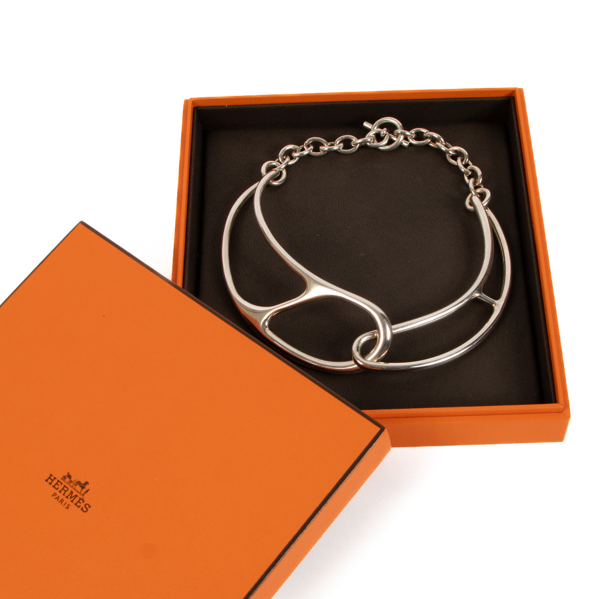 Hermès Silver Chain d'Ancre Punk Necklace