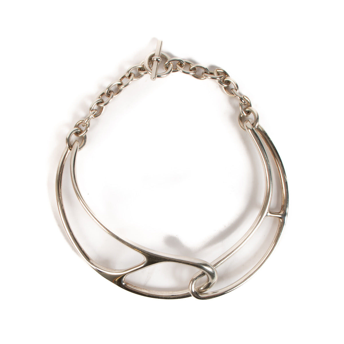 Hermès Silver Chain d'Ancre Punk Necklace for the best price at Labellov secondhand luxury in Antwerp, Brussel en Knokke.
