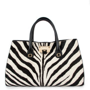 Jimmy Choo Black and White Zebra Print Tote Bag for the best price at Labellov secondhand luxury in Antwerp