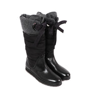 Buy authentic second-hand Moncler Black Leather Boots - Size 39 in very good condition at Labellov in Antwerp.
